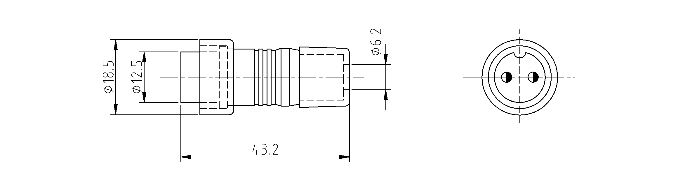 Миниатюра: Схема GX16-P-2A