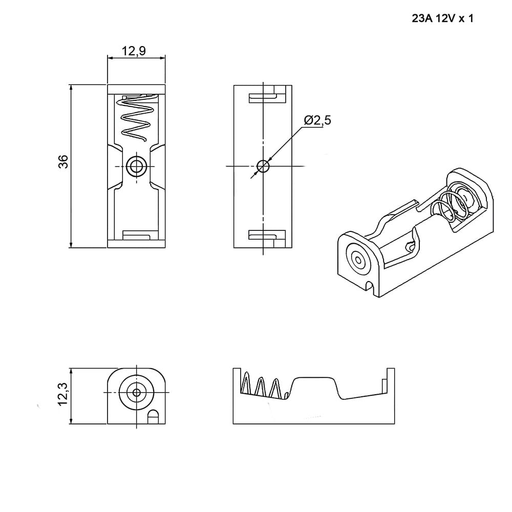Миниатюра: Схема 23A 12V x 1