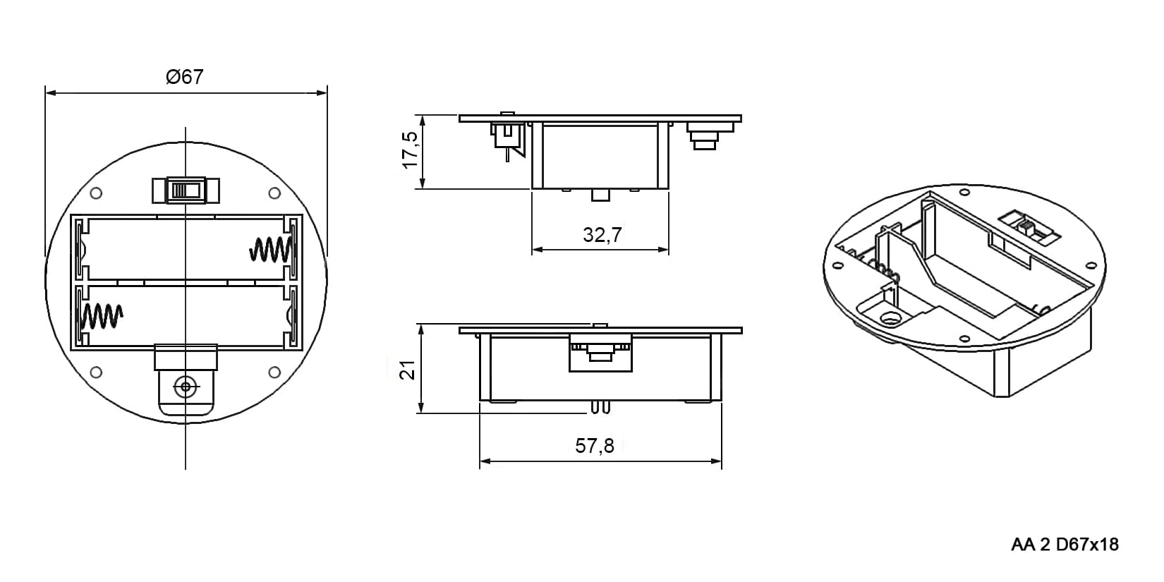 Миниатюра: Схема AA*2 switch D67*18mm