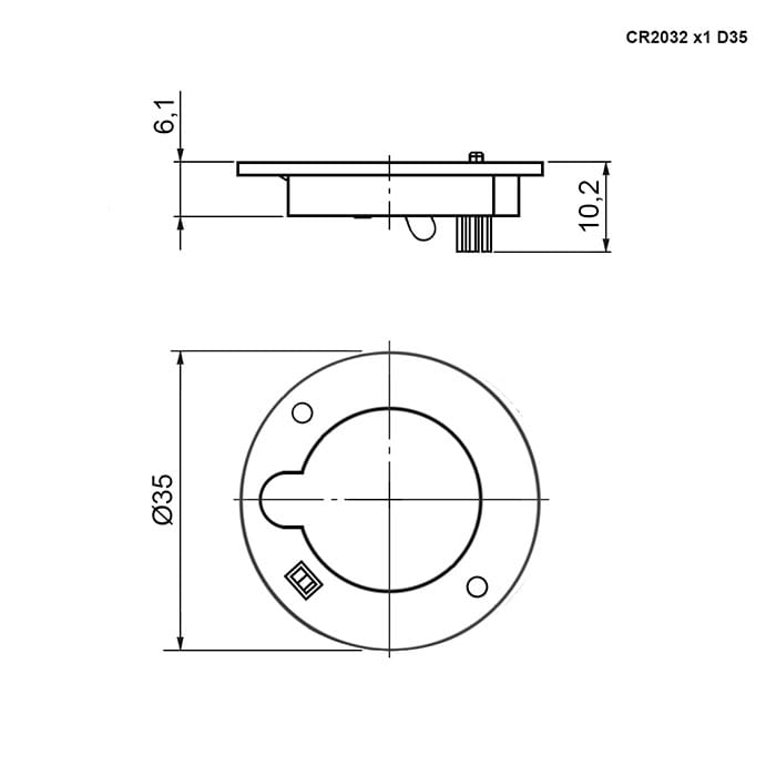 Миниатюра: Схема CR2032*1 switch D35mm