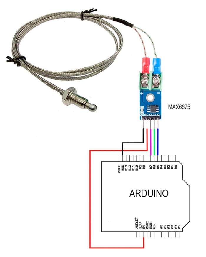Миниатюра: Схема MAX6675 K Module for Thermocouple