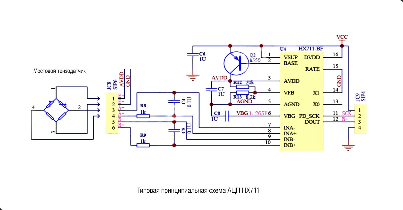 Миниатюра: Схема HX711 Dual-channel WA