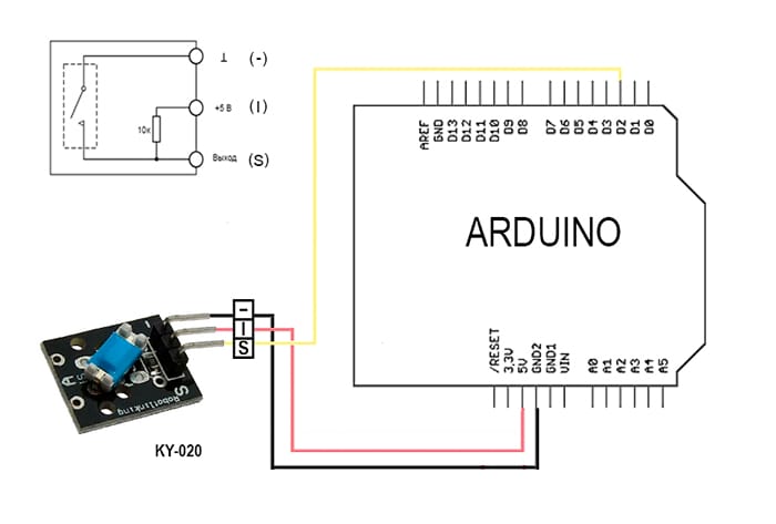 Миниатюра: Схема KY-020 easy module