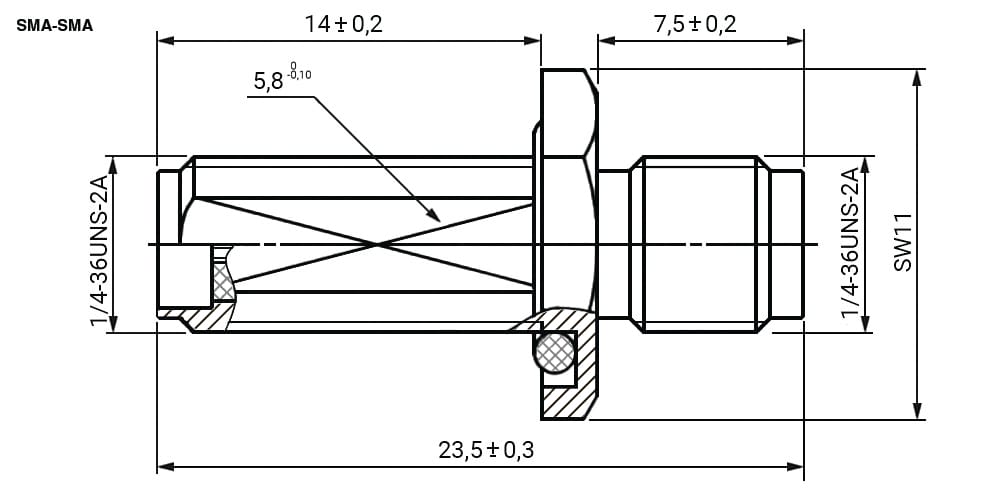 Миниатюра: Схема SMA-SMA adapters