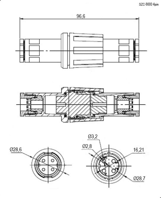 Миниатюра: Схема SZC-9000 4pin (IP68)