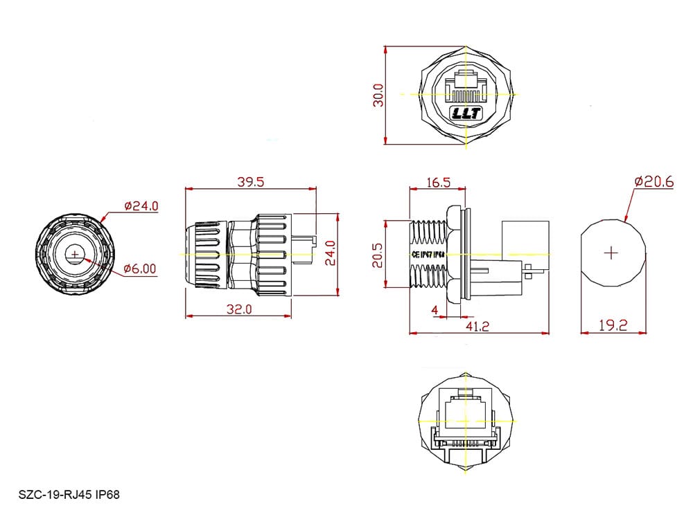 Миниатюра: Схема SZC-19-RJ45 ip68