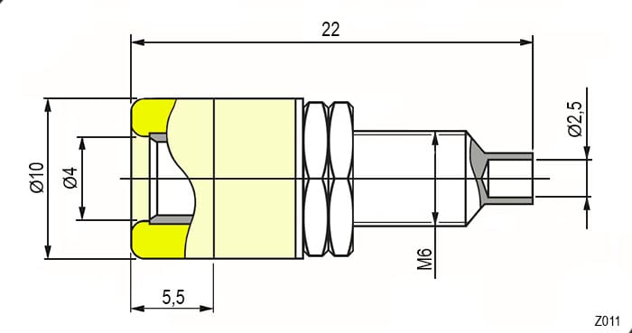 Миниатюра: Схема Z011 4mm panel jack GREEN