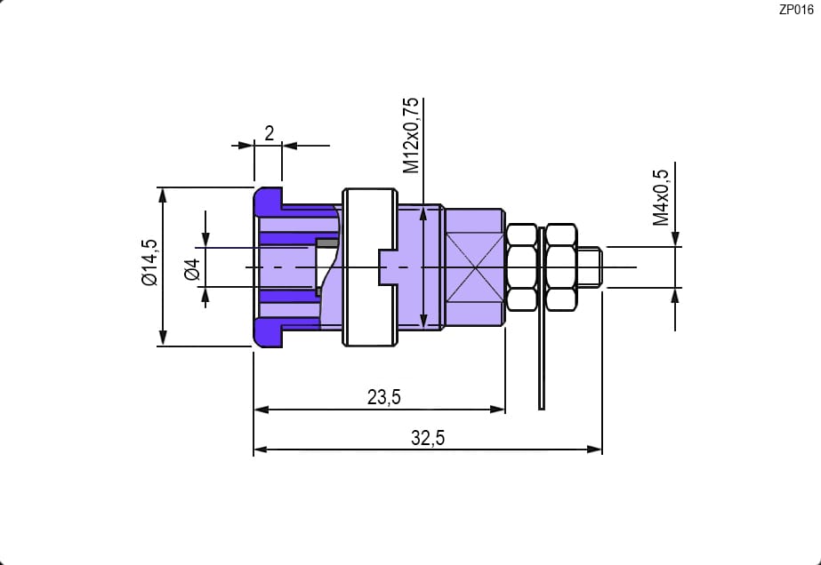 Миниатюра: Схема Z016 4mm panel jack GREEN
