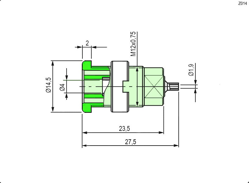 Миниатюра: Схема Z014 4mm panel jack YELLOW