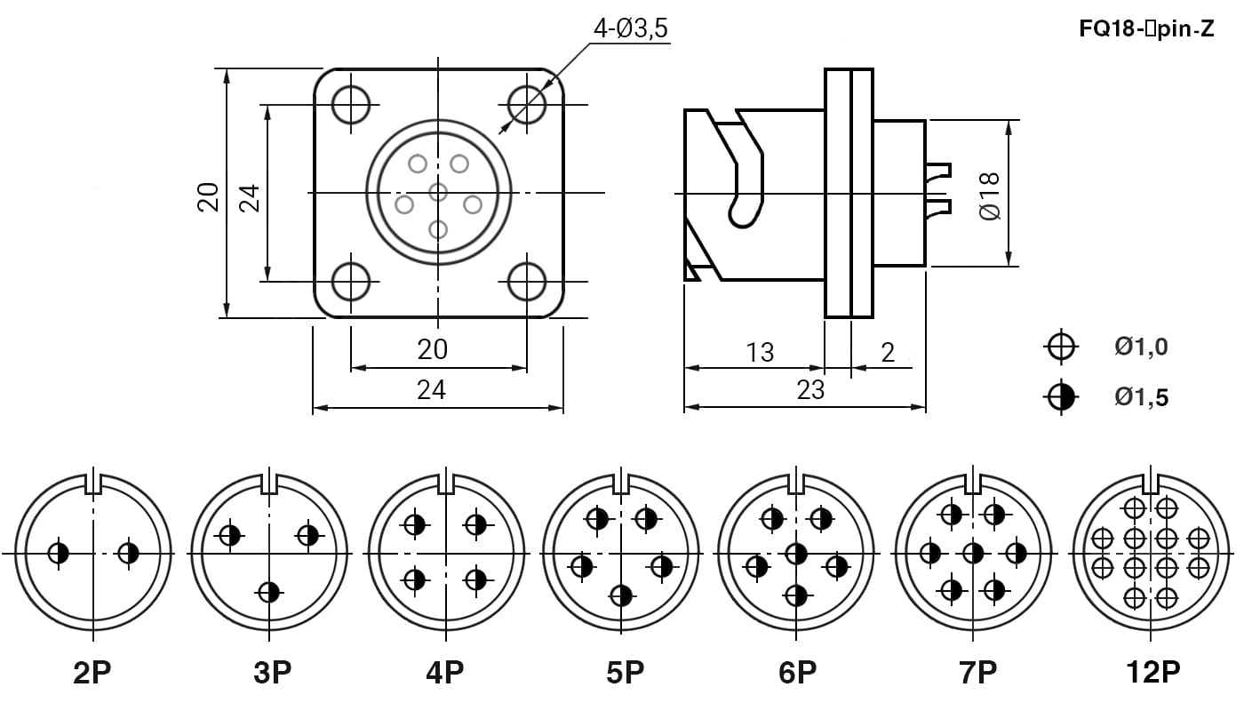 Миниатюра: Схема FQ18-12pin ZJ
