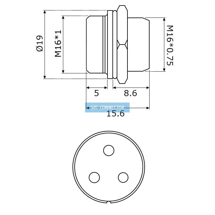 Миниатюра: Схема GX16M-3B