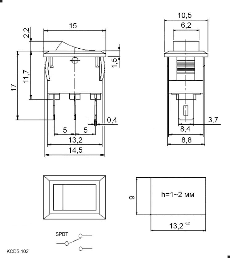 Миниатюра: Схема KCD5-101-C3-B/3P on-off 2