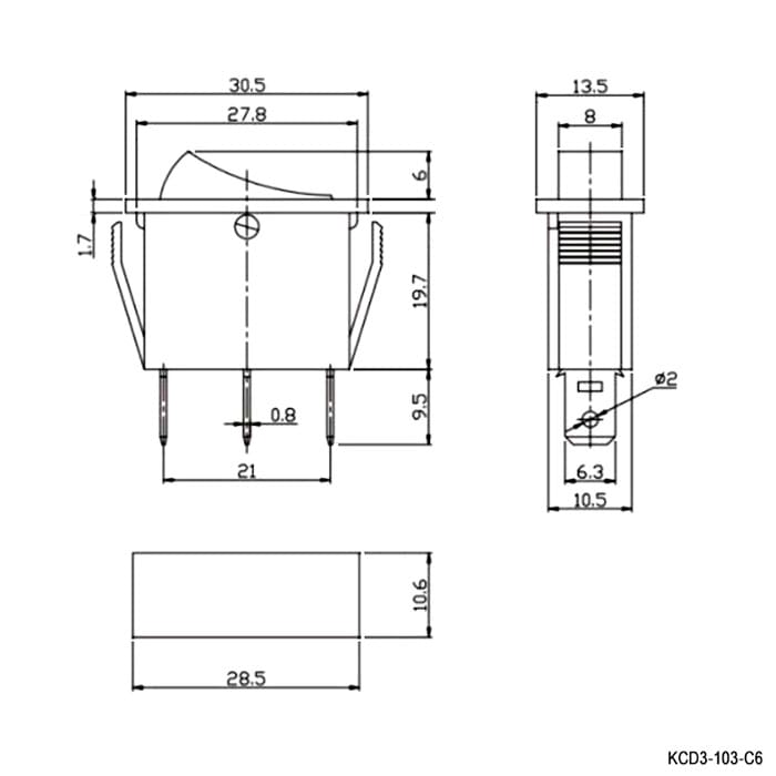 Миниатюра: Схема KCD3-103-C6-B/3P on-off-on