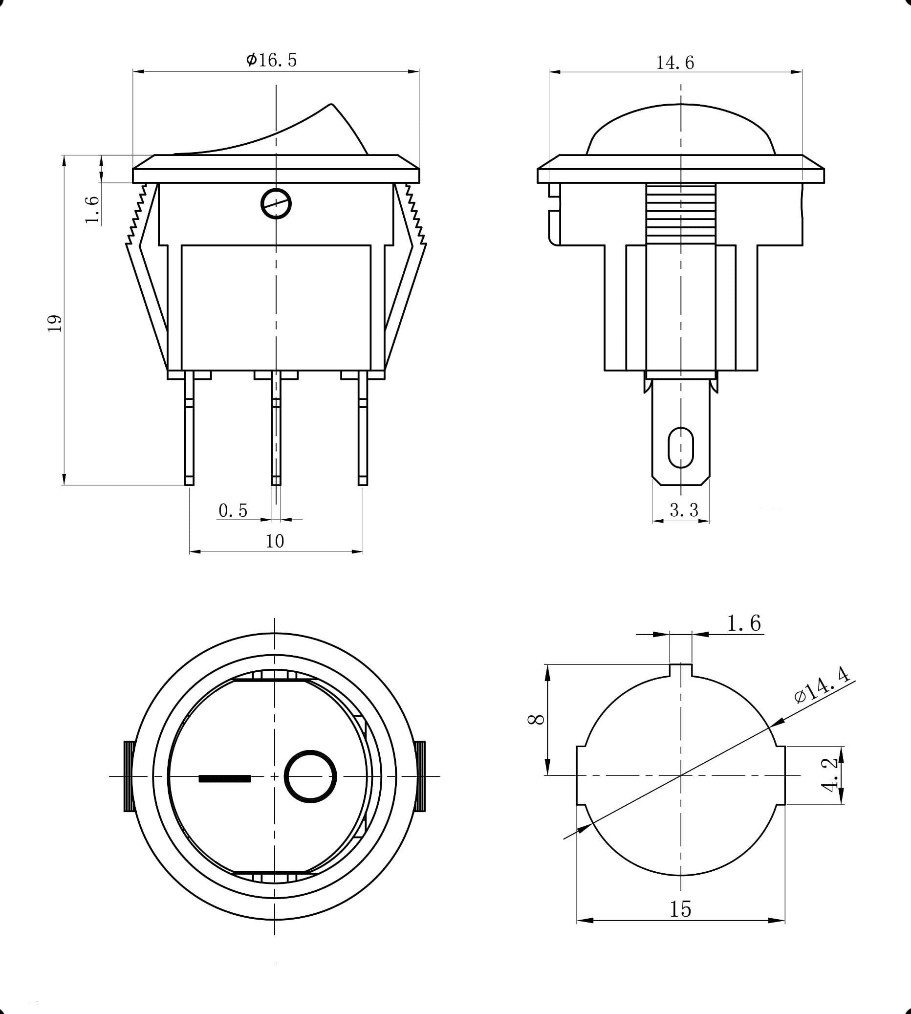 Миниатюра: Схема KCD5-102-2- C3-R/3P on-on 2