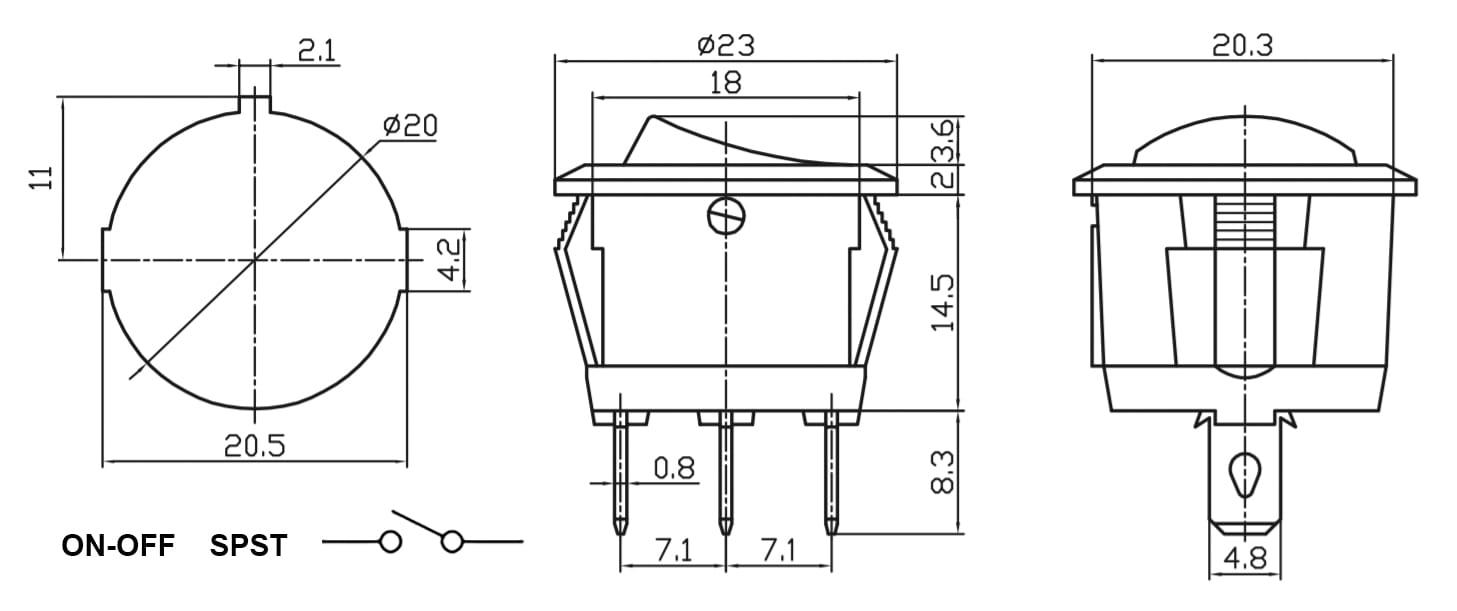 Миниатюра: Схема KCD1-101N-5-C3-R/3P on-off 1