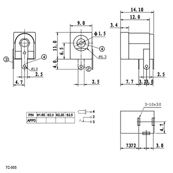 Миниатюра: Схема TC-005 2.4mm