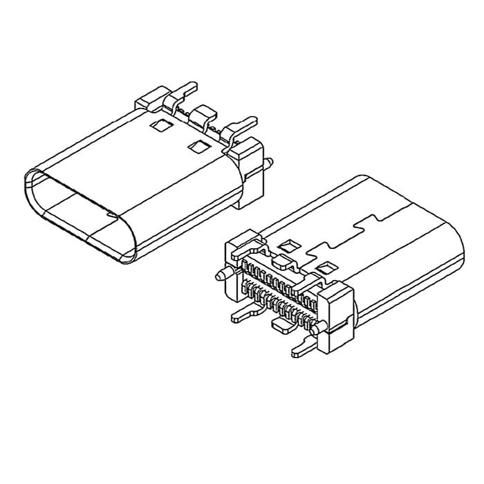 Миниатюра: Схема USB3.1 TYPE-C 24PF-010