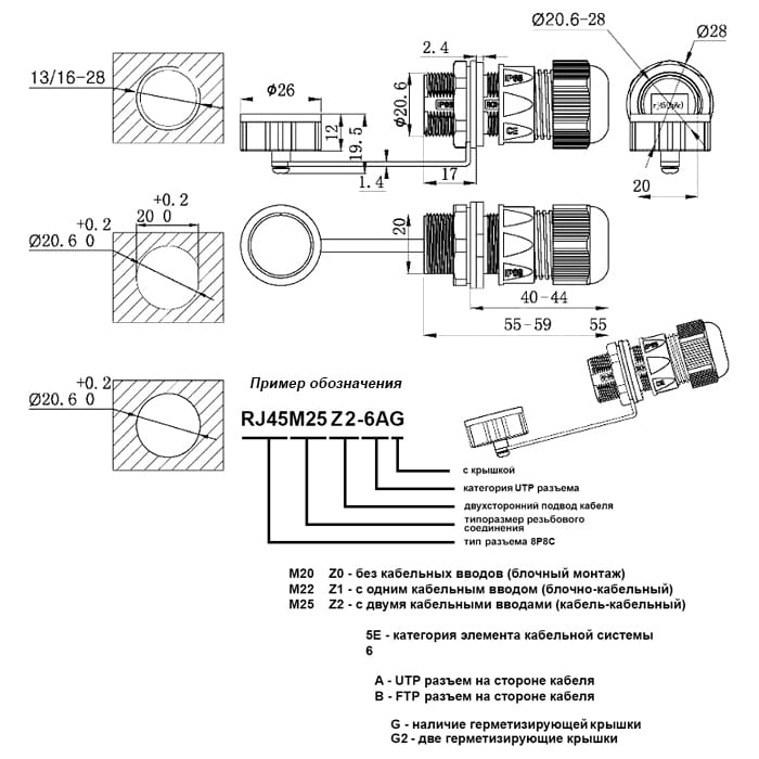 Миниатюра: Схема RJ45M20Z1-6AG