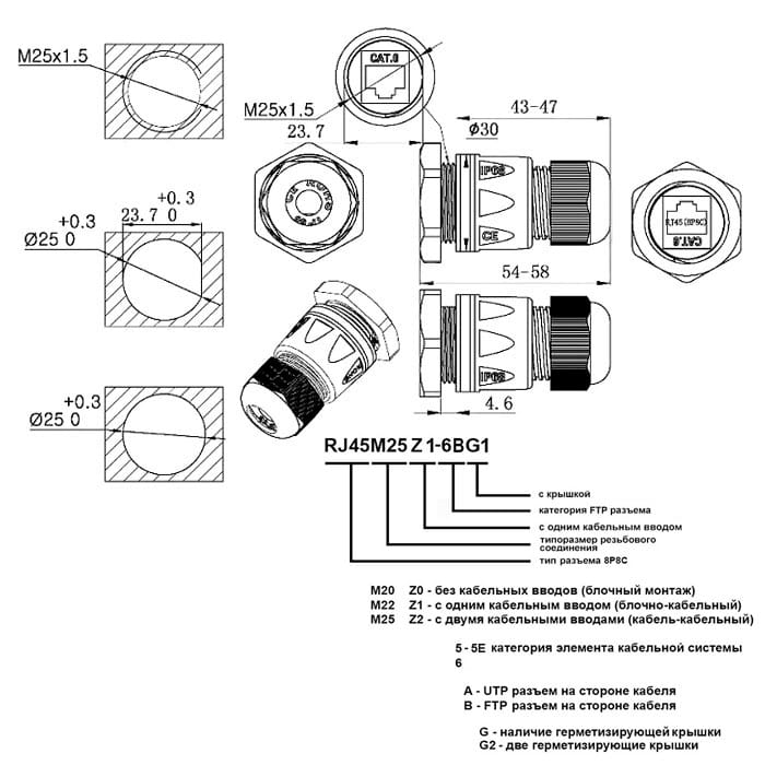 Миниатюра: Схема RJ45M25Z1-6BG1