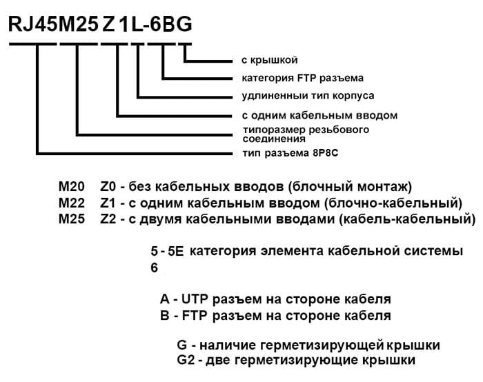 Миниатюра: Схема RJ45M25Z1L -6BG