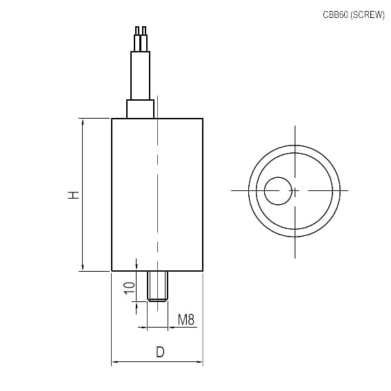 Миниатюра: Схема CBB60 40uF 450V WIRE+SCREW (SAIFU)