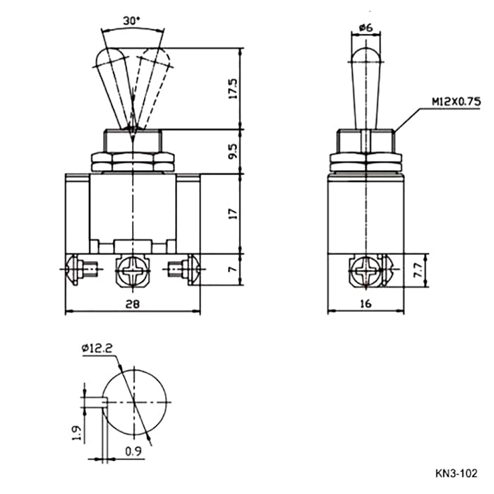 Миниатюра: Схема KN3(A)-102 on-on