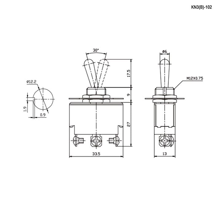Миниатюра: Схема KN3(B)-102 on-on