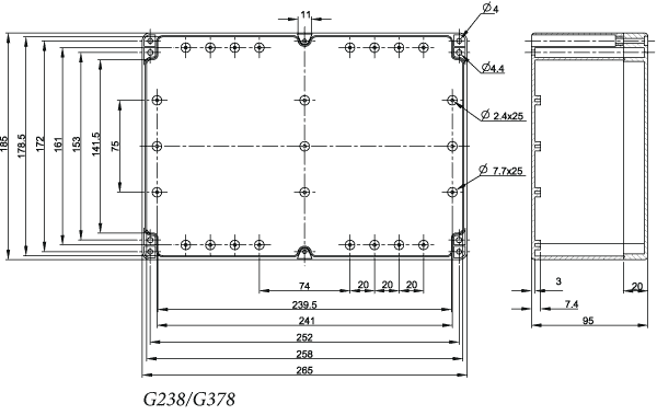 Миниатюра: Схема G378 (265х185х95)