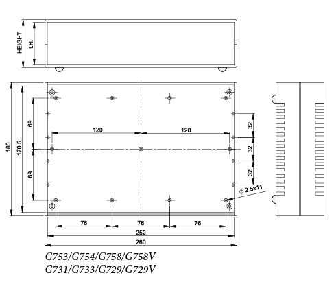 Миниатюра: Схема G753 (260х180х85)