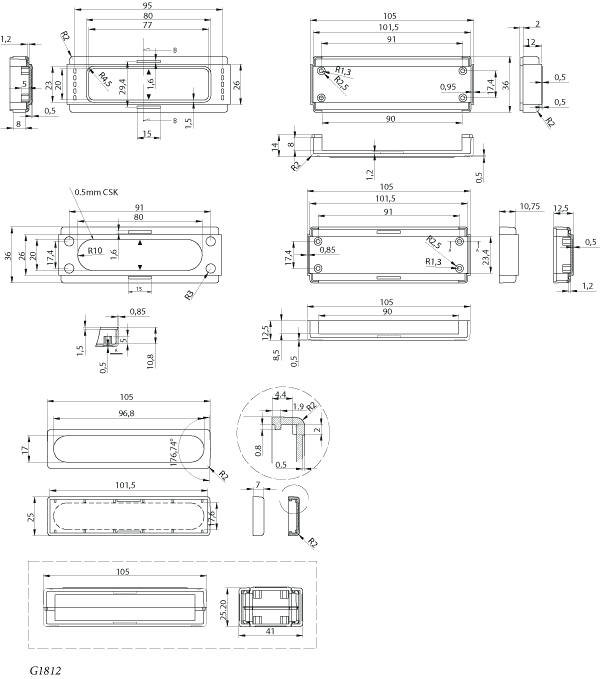 Миниатюра: Схема G1812 (105x41x25.2)