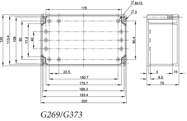 Миниатюра: Схема G269C (200х120х75) GAINTA