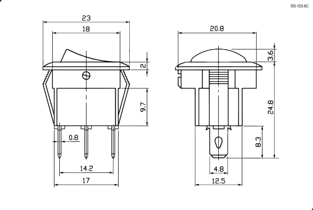 Миниатюра: Схема RS-103-8C ON-OFF-ON