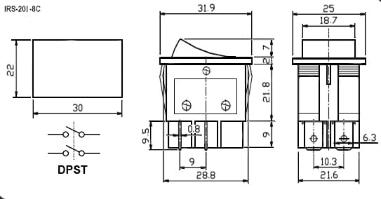 Миниатюра: Схема IRS-201-8C ON-OFF