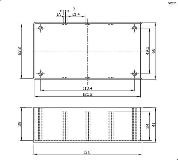 Миниатюра: Схема G1022B (130x68x44)