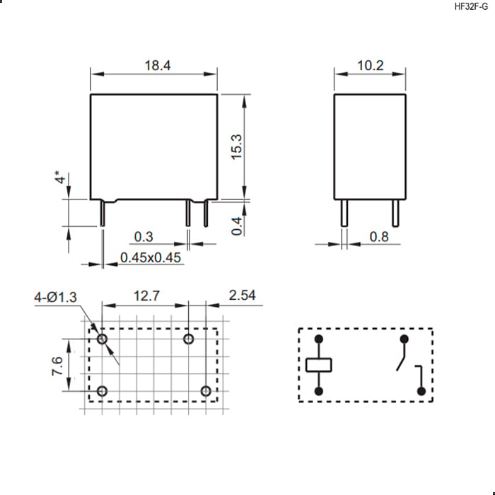 Миниатюра: Схема HF32F-G/012-HST