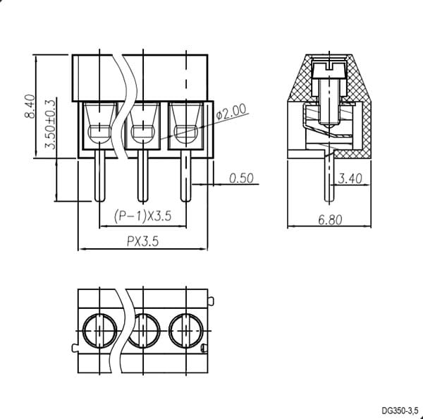 Миниатюра: Схема DG350-3.5-03P-14-00Z(H)