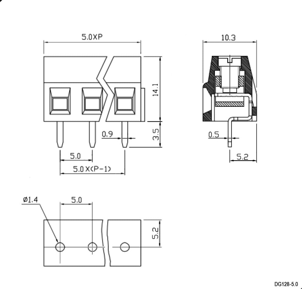 Миниатюра: Схема DG128-5.0-02P-14-00A(H)