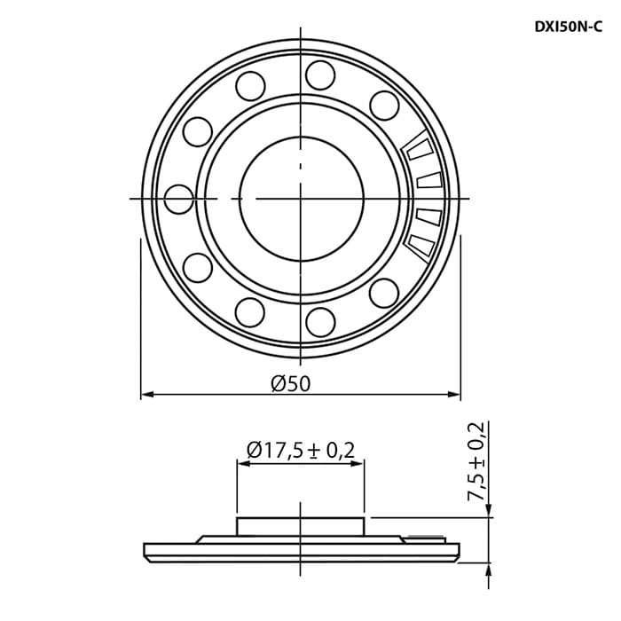 Миниатюра: Схема DXI50N-C 0.25W 150ohm