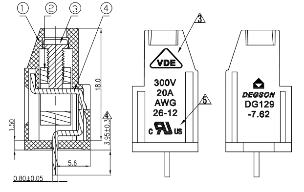 Миниатюра: Схема DG129-7.62-02P-14-00A(H) 2