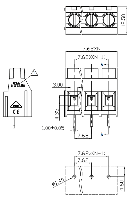 Миниатюра: Схема DG636-7.62-03P-14-00Z(H) 1