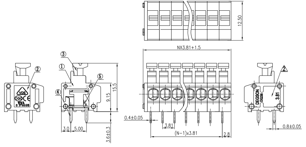 Миниатюра: Схема DG235-3.81-02P-11-00A(H)