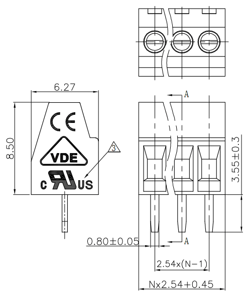 Миниатюра: Схема DG308-2.54-02P-14-00Z(H) 1