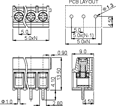 Миниатюра: Схема DG302-5.0-03P-14-00Z(H)