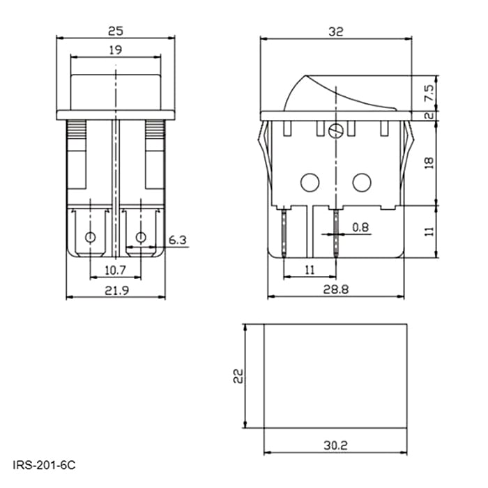 Миниатюра: Схема IRS-201-6C ON-OFF