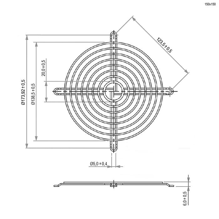Миниатюра: Схема Решетка 150x150mm