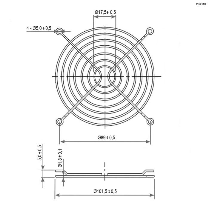 Миниатюра: Схема Решетка 110x110mm