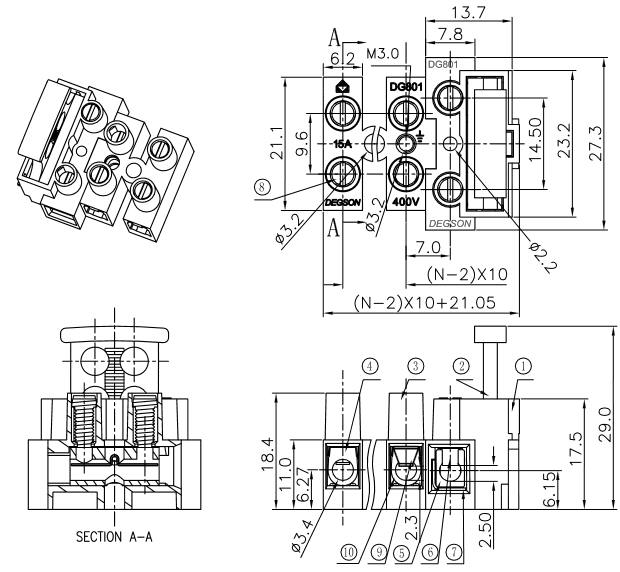 Миниатюра: Схема DG801-03P-11-00Z(H) 1