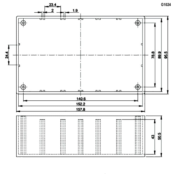 Миниатюра: Схема G1024B (157.8х95.5х53)