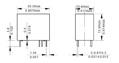 Миниатюра: Схема JZC-33F-C-Z-5-DC12V-0.45 FORWARD