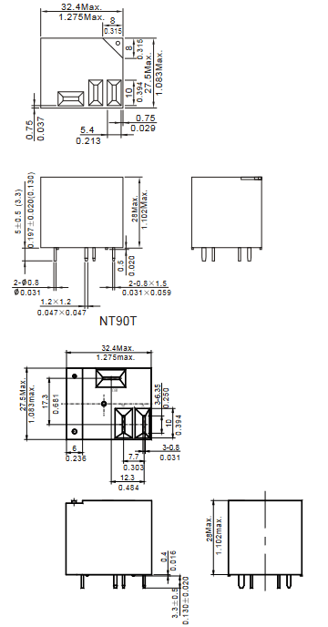 Миниатюра: Схема NT90T-N-C-S-DC24V-S-B-0.9
